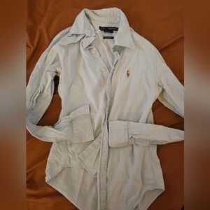 Ralph Lauren Sport skinny fit button down polo logo